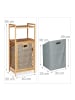 relaxdays Badregal mit Wäschekorb - (B)40 x (H)95 x (T)30 cm
