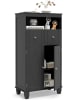 COSTWAY Badezimmerschrank 56 x 30 x 108 cm in Schwarz
