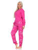 NORMANN Langarm Kuschel Interlock Schlafanzug Langarm Herz Optik - 87251 in pink