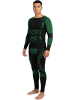 normani 2x Herren Thermo Langarmshirt in Grün/Schwarz