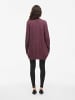 Vila Feinstrick Basic Cardigan Stretch mit Taschen VIRIL in Bordeaux
