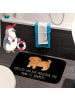 Mr. & Mrs. Panda Badematte Hund Flauschig mit Spruch in Schwarz