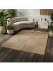 KADIMA DESIGN Flachgewebeteppich Jute-Optik Natur Bordüre Waschbar