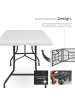 tectake Campingtisch  183 x 76 x 74 cm, weiß