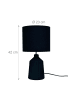relaxdays Tischlampe in Schwarz - (H)42 x Ø 23 cm
