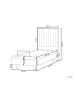 Beliani Einzelbett DUKE II in Grau/Schwarz - (W) 90 x (H) 120 x (L) 216 cm