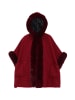 fraully Damen Poncho in Rot