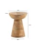FineBuy Beistelltisch in Braun / Mango / 37x37x45