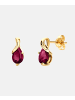 Diamant L'éternel Ohrstecker aus 375 Gelbgold mit Rubin