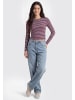 myMo Women Longsleeve in Grey Burgundy