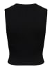 ONLY Geripptes Kurzes Crop Top ONLMAJLI in Schwarz