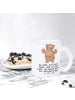 Mr. & Mrs. Panda Teeglas Bär Bodybuilding mit Spruch in Transparent