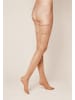 Kunert Halterlose Feinstrümpfe Satin Look 20 Spitzenband in Cashmere