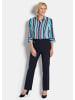 GOLDNER Hemdbluse Blusenshirt mit Streifenmuster in blau / gestreift