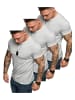 Amaci&Sons 3er-Pack T-Shirts 3. LAKEWOOD in (3x Grau/Weiß)