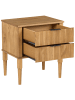Beliani Nachttisch TAURIAC in Braun - (W) 48 x (H) 56 x (L) 40 cm