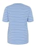KAFFE curve T-Shirt kurzarm KCjilla Regular fit in Vista Blue/Chalk Stripes