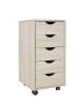 KADIMA DESIGN Rollcontainer | Sonoma, 33x64x38cm, 5 Schubladen
