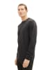 Tom Tailor Pullover in black grey melange