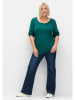 sheego Henleyshirt in petrol