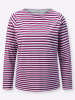 WITT WEIDEN Shirt in magenta-marine-geringelt