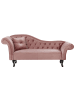 Beliani Chaiselongue LATTES in Rosa - (W) 188 x (H) 87 x (L) 59 cm