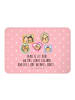 Mr. & Mrs. Panda Pinnwand Magnet Igel Familie mit Spruch in Rot Pastell