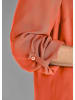 GOLDNER Tunika Elegante Viskosebluse mit V-Ausschnitt in terrakotta