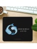 Mr. & Mrs. Panda Mouse Pad Sternzeichen Fische mit Spruch in Schwarz