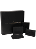 The Chesterfield Brand Geldbörse Geschenkset 4-teilig  Leder 12 cm in schwarz