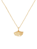 Elli Halskette 925 Sterling Silber Ginkgo in Gold