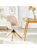 home24 Drehbarer Armlehnenstuhl Ternant in Beige
