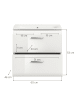 ebuy24 Waschbeckenunterschrank Ice Weiß 60 x 46 cm