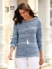 WITT WEIDEN Strickpullover in rauchblau-meliert