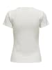 JACQUELINE de YONG Gestreiftes Shirt Top Basic Rundhals Oberteil JDYSOLAR in Weiß