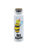 Mr. & Mrs. Panda Trinkflasche Biene Happy mit Spruch in Weiß