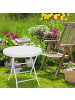 relaxdays Gartentisch Bastian in Weiß - (H)74 x ø80 cm