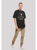 F4NT4STIC Heavy Oversize T-Shirt Pinguin Knut & Jan Hamburg in schwarz