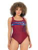 Ulla Popken Badeanzug in rubinrot