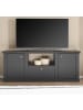 Furn.Design TV-Lowboard schwarz matt, Eiche Landhaus 158 cm, TV Unterteil mit Soft-Close