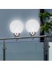 MARELIDA LED Solar Kugellampe 2in1 mit Clip für Geländer und Erdspieß D: 15cm