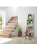 relaxdays Blumentreppe in Grau - (B)41 x (H)160 x (T)50 cm