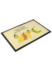 Mr. & Mrs. Panda Bodenvorleger Raupe Schmetterling mit Spruch in Gelb Pastell
