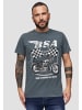 Re:Covered T-Shirt BSA British Motor Flag in Charcoal