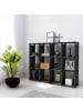 Intirilife Modulares Aufbewahrungs Regal 12 Fächer Bücherregal Steckregal in Schwarz