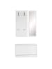 FineBuy Garderobe in Weiß / Spanplatte / 80x27x180