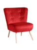58 aufm Kessel SESSEL Kassi Bezug Samtvelours Buche natur / rot