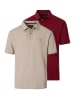 Casa moda Poloshirt Basic in Rot / beige