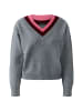 Oui Pullover in grey red