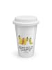 Mr. & Mrs. Panda To Go Becher Raupe Schmetterling mit Spruch in Weiß
